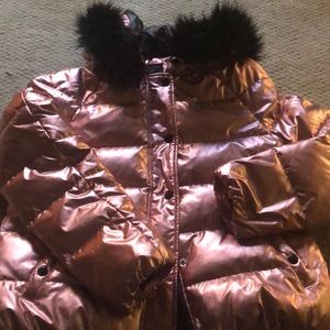 Victoria’s Secret rose gold puffy coat